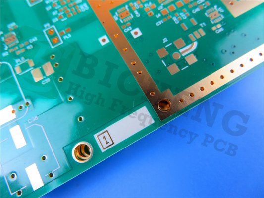 RO4730G3 2 layers 0.6mm Immersion Gold PCB With Green Solder Mask