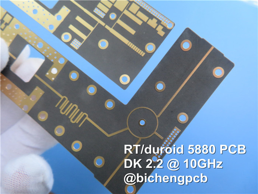 Doubble-Sided Bare Copper RF PCB Built on 62mil RT/duroid 5880 Substrate