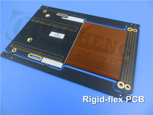 Multilayer Rigid-flex PCB 1mm Matt Black Soldermask with Immersion gold