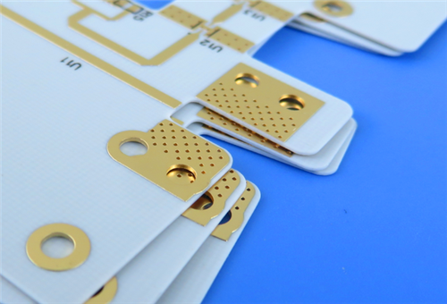 RF PCB 2-layer 20mil RO4835 Substrate Black Silkscreen Immersion Gold