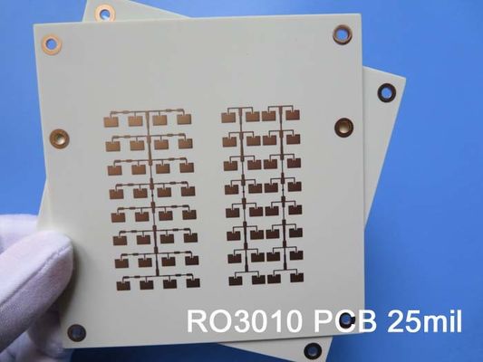RO3010 25mil 0.635mm Microwave PCB Board LPSM Solder Mask