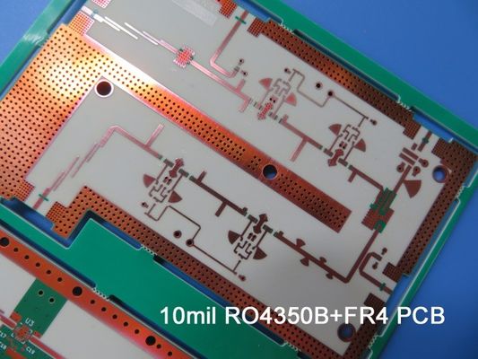 10mil RO4350B And FR4 5 Layer PCB With Immersion Gold For 2.4 Ghz Antenna