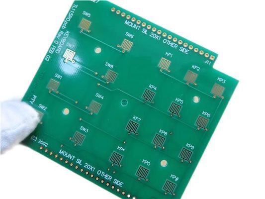 Keypad PCB Hard Gold Circuit Board Built On Tg170 FR-4 With Green Solder Mask