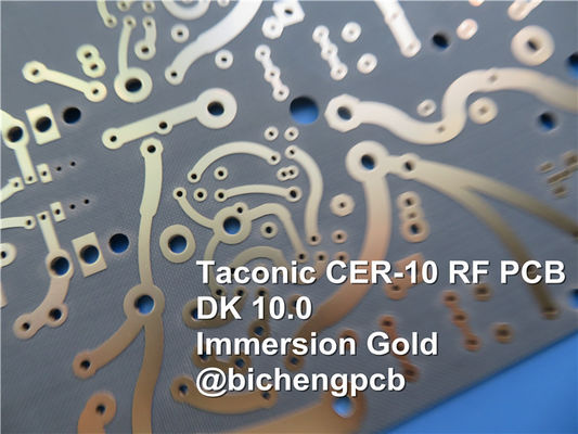 Double Sided PCB 25mil CER-10 Substrates With Black Silkscreen And Immersion Gold