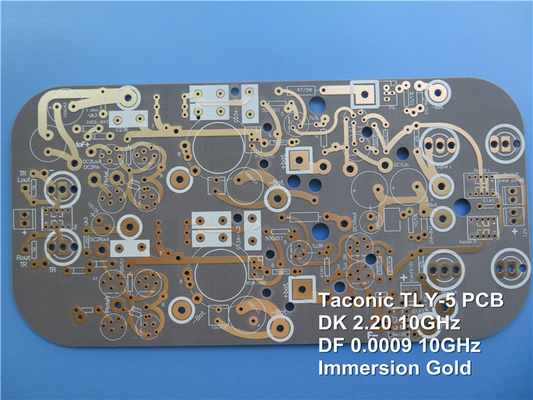 60mil TLY-5 RF PCB Board 1OZ 1.6mm No Soldermask And No Silkscreen With ENIG Finished