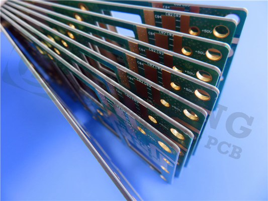 2-layer RF PCB TMM10 20mil Thick with Blue Soldermask and Immersion Silver