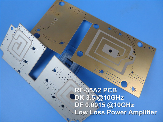 5mil RF-35A2 Double Sided PCB Immersion Silver No Solder Mask