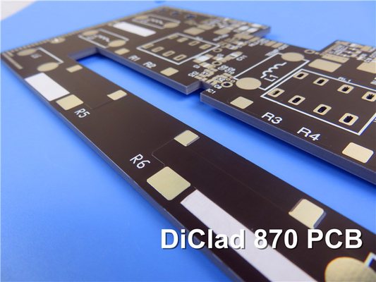 2 Layer DiClad 870 RF PCB 5mil 0.2mm ENIG No Soldermask
