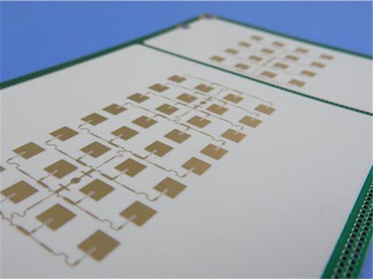 8mil RO4003C Substrate High Performance PCB 2-layer Immersion Gold Black Silkscreen
