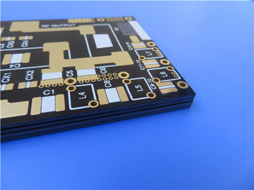60mil F4BME275 PCB 2-layer Black Solder Mask Pure Gold Plating