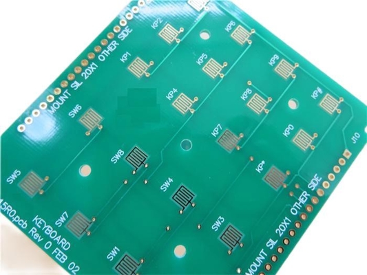 Keypad PCB Hard Gold Circuit Board Built On Tg170 FR-4 With Green Solder Mask