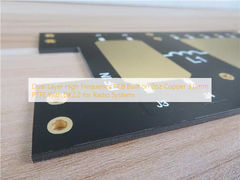 Dual Layer High Frequency PCB Built on 2oz Copper 3.0mm PTFE With DK2.2 for Radio Systems