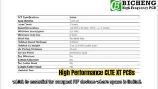 2-Layer PCB Built on 5.1mil CLTE-XT Substrates with Immersion Gold