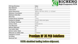 RF-35 2-layer PCB Pressed 3.28mm Thick