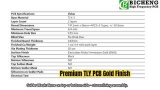2-Layer TLY-3 PCB 20mil Thick with Immersion Gold Finish